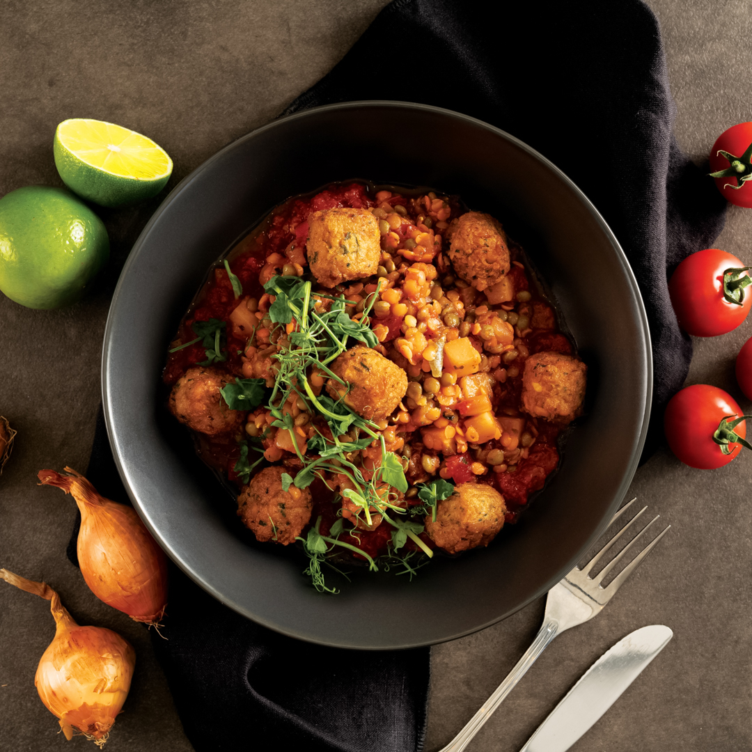Frossen linsegryte med tomatsaus og falafel – 500 gram