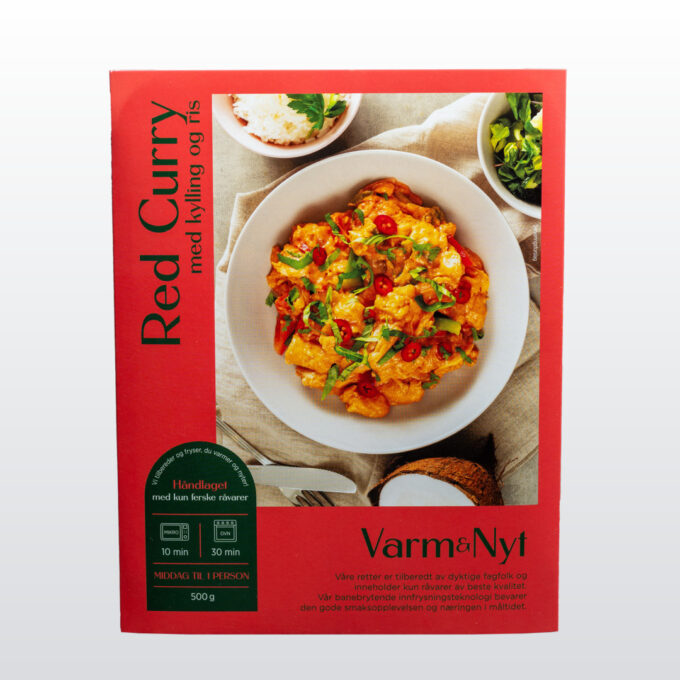 Frossen Kylling Red Curry med ris – 500 gram