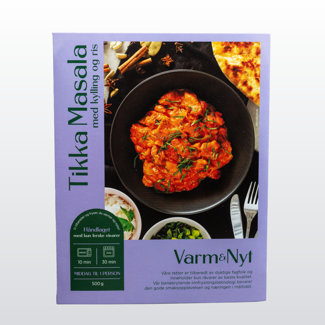 Frossen Tikka Masala med kylling og ris – 500 gram